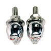 Pack of 4 3D Skeleton Motorcycle License Plate Screw Fixings,
