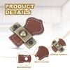 PATIKIL 2" Leather Drawer Pulls with Iron Sheet, 2 Pcs