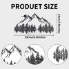 Mountain Forest Silhouette Wall Art-Rustic Nature-Themed Summit Decor for Bathroom,Living
