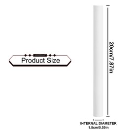 20 PCS Radiator Pipe Covers White Radiator Pipe Covers PVC Plastic Sleeves 15mm x 200mm Thickened Radiator Copper Pipes Collars for Central Heating Clip On Cover