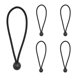 Trash Can Bands, Black,Fits 13 to 30 Gallon Trash Cans, Two or more Bandages can Be Connected to Fit Any Size Garbage Bag Elastic Rubber bands, Durable Rubber Bands with strong elasticity (2.3 Feet-5PCS)