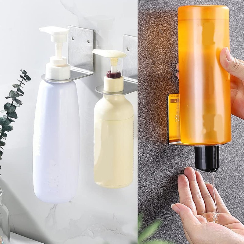 BiJun Wall Mounted Soap Bottle Dispenser Holder, Hand Pump, Bottle