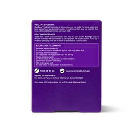 New Nordic Blue Berry Eyebright, 60 Tablets with Eyebright & Blueberry Extract For Healthy Eyesight & To Maintain Eye Health