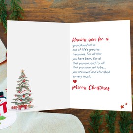 OJsensai Funny Christmas Card for Granddaughter