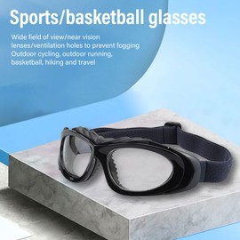 Keenso Gafas Deportivas, Protectoras HD para Baloncesto, Fútbol, Ciclismo (Negro)