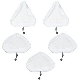 CHEOTIME 5 Pieces Steam Mop Pads Reusable Washable Microfiber Steamer Cleaning Pads Replacement Pads Accessories for Steamboy X5 H20 S302 S001 Mop
