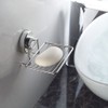 Suction Cup Soap Dish Holder, No Drilling Removable Stainless Steel