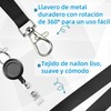 SUFFIC 3 Pcs Porta Gafete con cordón Y Carrete Retráctil,Portatarjetas