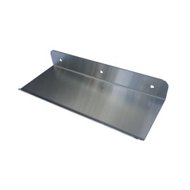 Heavy-Duty 16ga Brushed 304 Stainless Steel 4" x 10" Bathroom Phone Shelf/Phone and Keys Convenience Shelf (Mounting Flange Up)