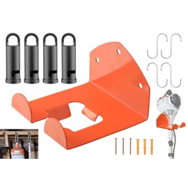 1 Pack Trimmer Rack Suit + 4 Pack Heavy Duty Garage Storage Hooks, Garage Storage | Organizer Trimmer Rack Garden Power Tool Hanger for Stihl Kombi Weedeater, Grass Trimmer, Garage | Hedge Trimmer