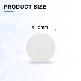 sourcing map 20pcs PP Plastic Bearing Balls 15mm Solid Plastic Balls, Precision Bearing Ball, White