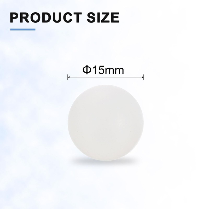 sourcing map 20pcs PP Plastic Bearing Balls 15mm Solid Plastic