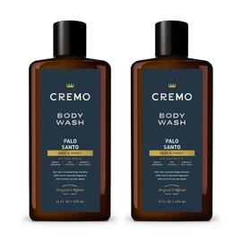 Cremo Rich-Lathering Palo Santo (Reserve Collection) Body Wash, Notes of Bright Cardamom, Dry Papyrus and Aromatic Palo Santo, 16 Fl Oz (2-Pack)