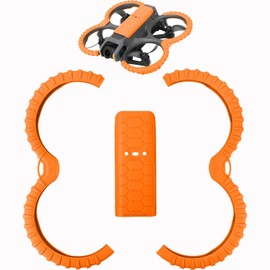 MotuTech Bumper Rings + Back Protector for DJI Avata 2 TPU Guards for Propeller Protection Propeller Guard Accessories (Orange - Set)
