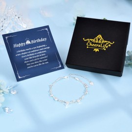 CheersLife Sister Friendship Bracelets, Women's Bracelet, Silver 925 Gift, Girlfriend Gifts for Sister, Bracelet for Girlfriend, Gifts for Best Friend, Best Sister, Silver Copper, Bead