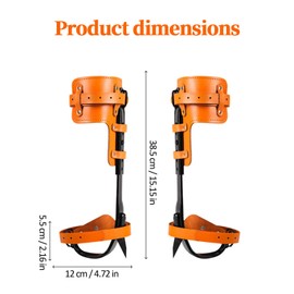 Tree Climbing Gear, Tree Climbing Spikes Cowhide Leather, for Climbers, Hunting, Fruit Picking, Indoor and Outdoor Sports