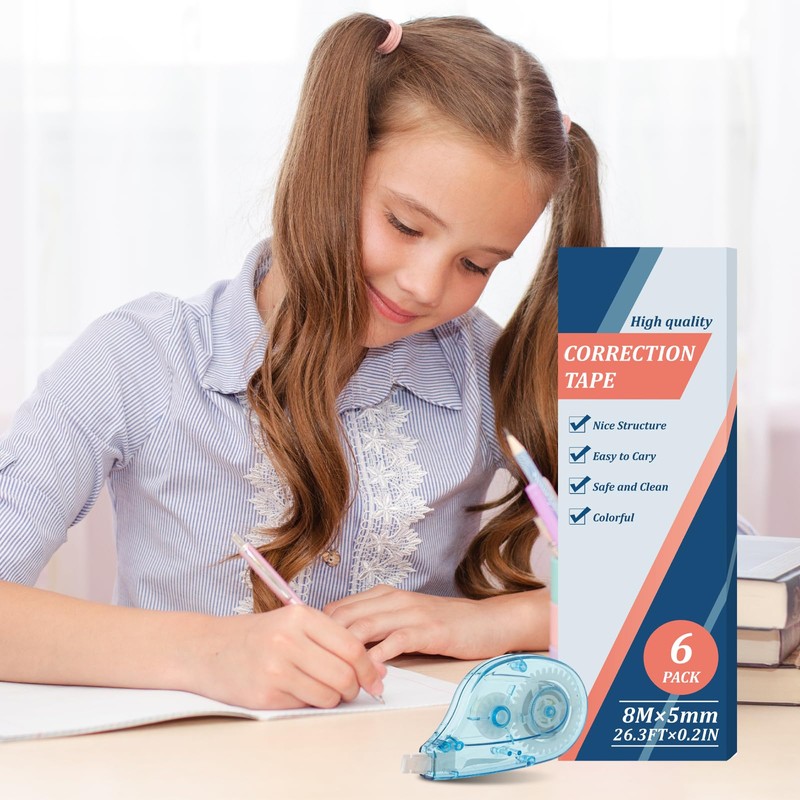 CUXFLS White Correction Tape Whiteout Correction Tape - Easy to