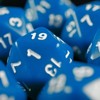 10x Polyhedral W20 Dice for Role and Tabletop Games (Blue)