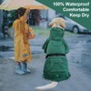 KOOGAL High Collar Waterproof Dog Raincoat Adjustable Dog Hooded Slicker
