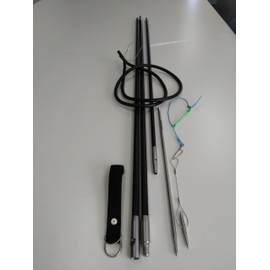 TEMORI HONPO Hand Harpoon Honpo New Dragon Series, Black, 0.6 inches (15 mm) & Taper, 3 Pieces, 15.7 Inches (4000 mm) & 10.6 inches (2700 mm), Sling Charge Specifications
