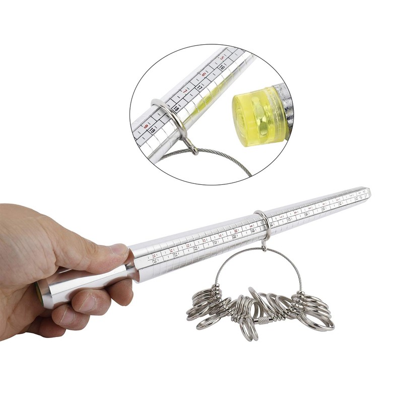 Artilife Jewelry Ring Sizer Tools Including Ring Mandrel Sizer, Rubber