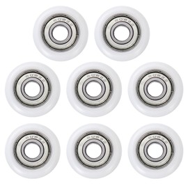 sourcing map 8Pcs Ball Bearing Guide 8x30x8.5mm Double Shielded Chrome Steel Bearings Rolling Wheel for Total Gym Parts, White