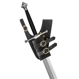 Kuskins Leather Sword Sheath, Medieval Retro Design, Sword Frog Holster, LARP Cosplay Dagger Sheath Belt, for Warrior, Pirate, Knight, Viking, Renaissance Costume Accessory