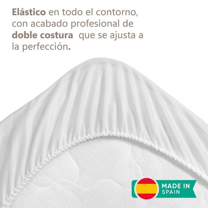 Terry cloth mattress protector, waterproof, breathable, anti-dust mite, elastic all