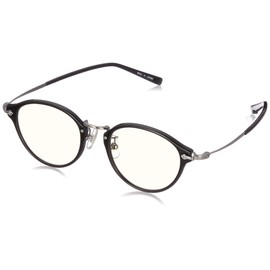 Sabae KR-310 BK Blue Light Cut PC Glasses, Celluloid x Titanium, Black