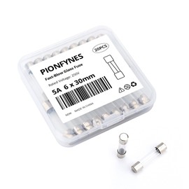 PIONFYNES (Pack of 20) 5A Fast-Blow Fuse 5Amp 250V Glass Fuses 0.24 x 1.18 inch / 6 x 30 mm(5Amp) (F5AL, 250V)