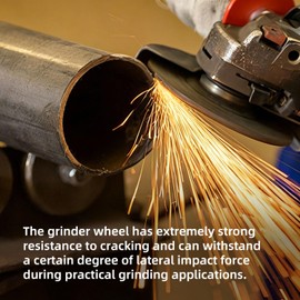 25 Pack Universal Grinding Wheels, 4-1/2" x1/4" x7/8" Grinding Disc for Metal & Stainless Steel, Aluminum Oxide and Three-Layer Glass Fiber Mesh