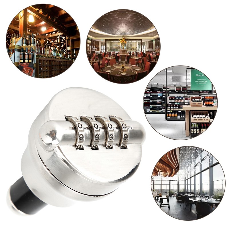 4 Digits Combination Zinc Alloy Wine Bottle Safe Password Lock