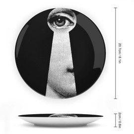 Aloked Lina Cavalieri Plate, Wall Decorative Plate, Mysterious Face Plate Wall Hanging Decoration,Including Bracket and Special Spring Hook, 8 Inch, S8