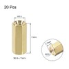 sourcing map 20pcs M2.5x11mm Female Socket Brass PCB Motherboard Spacer