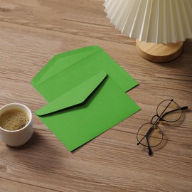 Tanshuqin 50 Pack Green Envelopes 5-1/5 x 7-1/5 Envelopes A7 Invitation Envelopes for Personalize Gift Cards, Wedding, Baby Shower, Mailing, Birthday Party