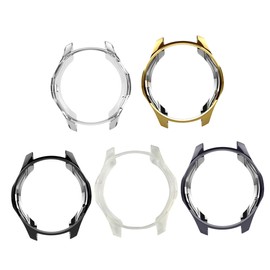 Housoutil 5pcs Smart Watch Protective Cover Case for Watch TPU Shockproof Scratch-Resistant Grey and Silver Easy Access to Buttons and Ports