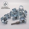 SKIR'CO (Pack of 2) Reinforced Hose Clips 26-28mm Galvanised Steel