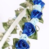Flower Headband Dirndl Hair Band Blue Roses Costume Hair Accessories