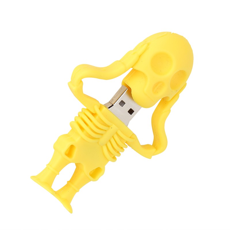 Cartoon U Disk Yellow Skull Appearance High Speed Bulk Storage