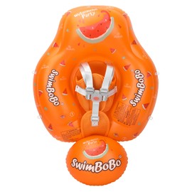 Swimbobo Baby Swimming Float with Safe Bottom Support and Buoy for Safer Swims Size Improved Infant Pool Floaties Swimming Pool Toys (Orange)