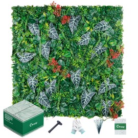 Grooy Boxwood Panels, 20"x20"(6pcs) Grass Wall, Plant Wall, Grass Backdrop Wall, Privacy Screen, Sun Protected Green Wall Decor Outdoor, Indoor, Garden, Backyard and Décor