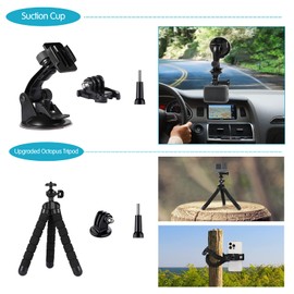 Kuptone Action Camera Accessory Kit for GoPro Hero 11/10/9/8/7/6/5, Insta360, DJI Osmo Action, AKASO (KPE-075)