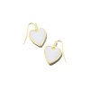 Kendra Scott Heart Drop Earrings Gold Iridescent Drusy One Size
