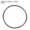sourcingmap Nitrile Rubber O-Rings 100mm OD 93mm ID 3.5mm Width,