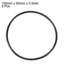 sourcingmap Nitrile Rubber O-Rings 100mm OD 93mm ID 3.5mm Width, Metric Sealing Gasket, Pack of 5