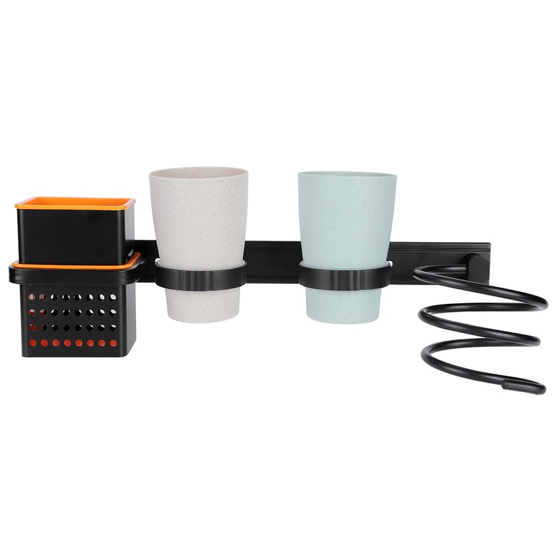 Multifunctional Space Aluminum Bathroom Storage Rack Hair Dryer Toothbrush Holder