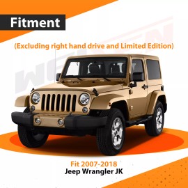 WEISEN Wiring Harness 4-Way Flat Trailer Connector For 2007-2018 Jeep Wrangler JK