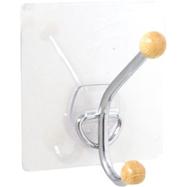 Stainless Steel Hooks for Clothes, Coat, Towel, Purse, Backpack - 100% Adhere on Tile, Granite, Concrete Wall, Wood Panel, Door. Removable, No Drilling, No Residue (White)