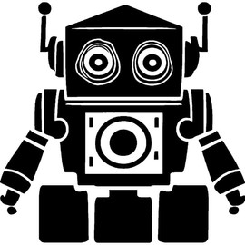 'Cute Robot' Rubber Stamp - Unmounted Design for Crafting & Scrapbooking, A7 (RS00050451)