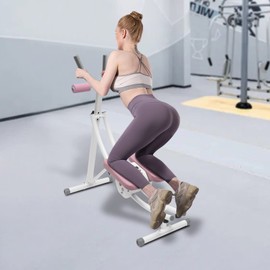 WUSILILU Adjustable Ab Trainer, 330lbs Load Capacity Abdominal Workout Machine with LED Monitor, Waist Cruncher Core Toner Shaper Equipment for Men, Women, Teens, Home, Companies, Gyms, Pink